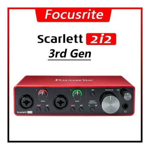 Hot Sell Focusrite Scarlett 2i2 3rd gen Audio Interface USB Recording Sound Card Audio Amplifier Headphone Amplifier