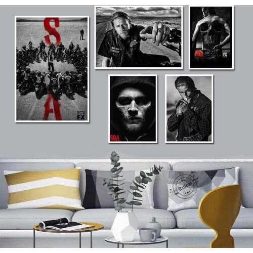 Sons of Anarchy Poster TV Series Canvas Painting Art Prints Wall Pictures For Living Room Home Decor