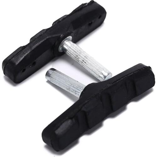 New 2pcs Rubber Bike Brake Pads V Brake Pad Cycling Brake Blocks Holders for Mountain Bike City Bike Folding Bike Braking Tool