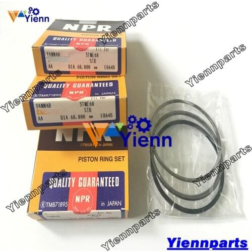 3TNE68 3TNE68-AK 3TNE68-AC Piston Ring Set 119265-22500 For Yanmar Diesel Engine Repair Parts