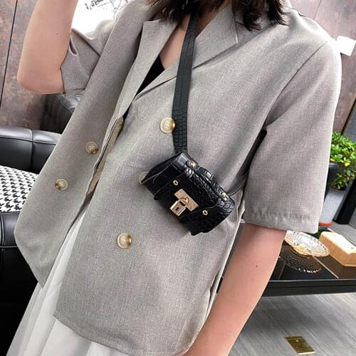 1PC Fashion Crocodile Print Mini Waist Bag Women Small Crossbody Girdle Bag Portable Coin Purse Girl Wallet Clothing Accessories