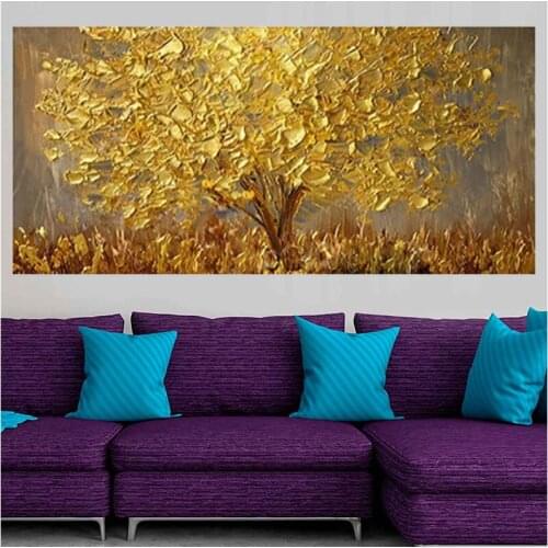 Hot Large Gold Tree diamond painting full square drill New novelty 2020 mosaic art diamond embroidery wedding decorationsZP-1475
