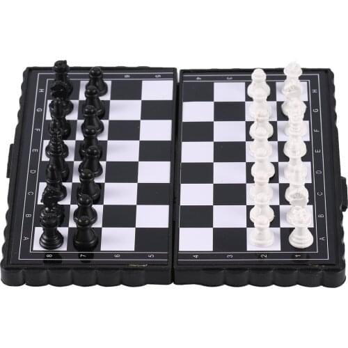 New Chess Set Folding Magnetic Large Board Portable Adult Kids Travel Board Game Set Entertainment For Family Game Chess Board