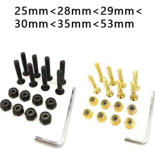 Wholesale DIY Skateboard Hardwares Skate Board Screws For Installing Trucks Skateboarding Truck Gilt Screws Hardware