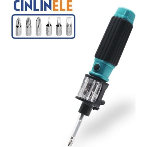 Professional Autoloader 6-in-1 Multi-Bit Ratcheting Screwdriver Hand Tools SL3 SL4 SL6 PH1 PH2 PH3