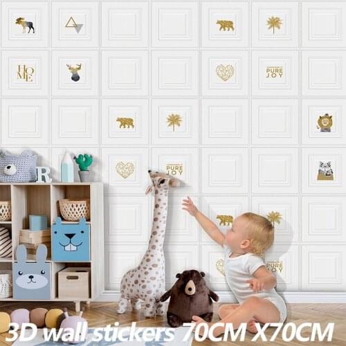 3D Self-Adhesive Wall Stickers Living Room Bedroom TV Background DIY Wallpapers Decorative Wall Paper Waterproof Wall Sticker