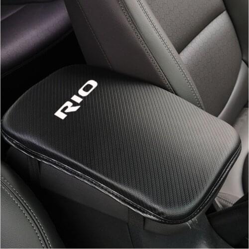 Stylish and soft Pu Leather Car Center Console Arm Rest Seat Box Pad Vehicle Protective Car Styling For Kia Rio
