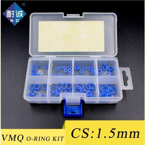 Thickness 1.5mm O-ring food grade blue silicone O-ring seal VMQ gasket waterproof and temperature resistant