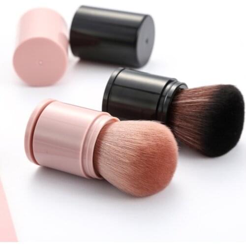 Handy Retractable Make-Up Brush A Large Powder Blush Brush With Cover Complete Set of Beauty Tools Handy
