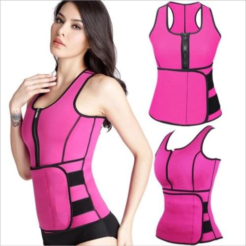 Ultra Sweat Neoprene Tank Top Slimming Adjustable Waist Trainer Belt Body Shaper Tummy Fat Burner