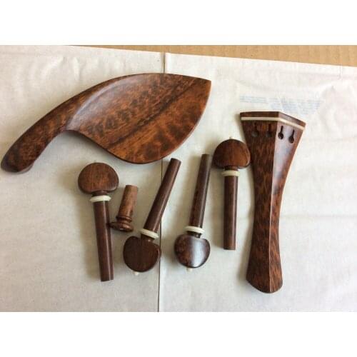 Violin parts Selected snakewood 4/4 violin fittings cow bone inlay