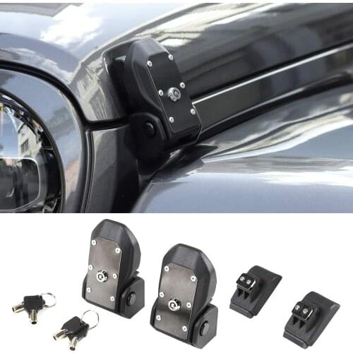 Engine Hood Latch Catch With Key Lock Anti-Theft Accessories for Jeep Wrangler JL 2018