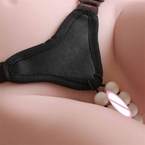 Newly Women Lady Girl Erotic Porn Sexy Leather Open Crotch Thong Mesh Pearl Massage Lady Sexy Temptation Pants Exotic Accessorie