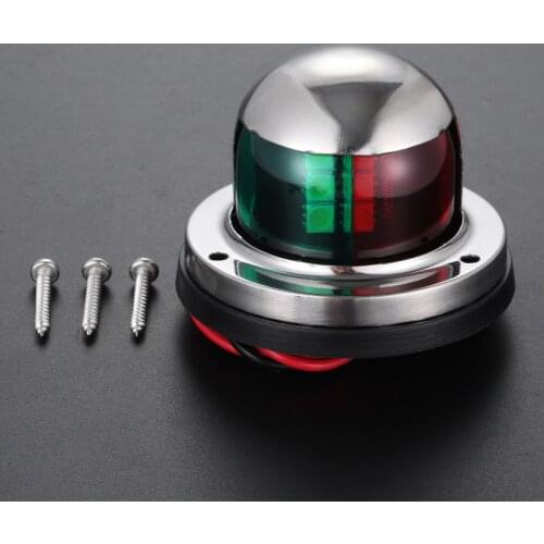 1Pc Waterproof 304 Stainless Steel Boat Navigation Lights Marine Yacht LED Bow Navigation Pontoon Sailing Signal Lights DC12V
