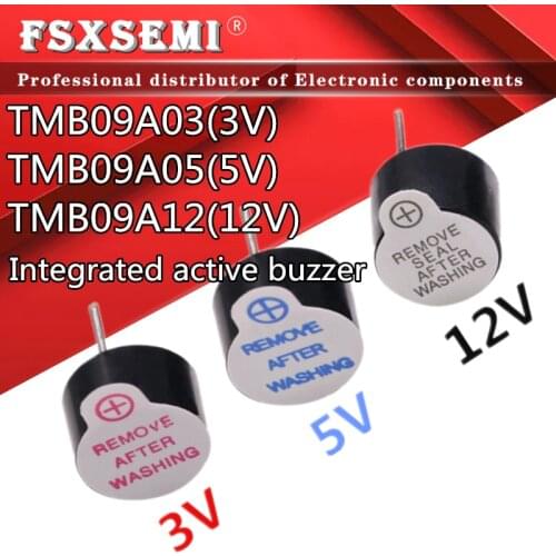 10pcs/lot 0955 TMB09A03 3V TMB09A05 5V TMB09A12 12V Integrated Active buzzer sound 9*5mm 9mm*5.5mm
