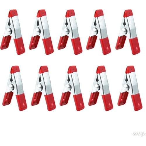10PCS Metal Spring Clamps 2" Clip Soft Plastic Tips Grip Photos Craft