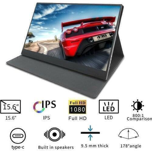 15.6 inch 1920*1080 60Hz Cell Phone Type-C Input Portable External TFT LCD Monitor