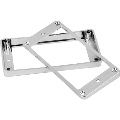 2 x Slanted Pickup Mounting Rings for Electric Guitar-Chrome Plated