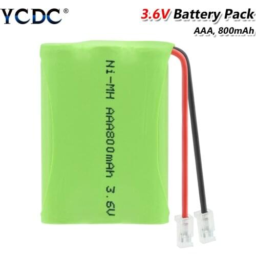 3.6V 800mAh 3*AAA Rechargeable Ni-MH Battery Pack Group Universal Connector 800mAh Rechargeable Ni-MH AAA 3.6V Battery Packs