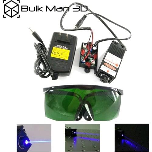 450nm 2500mW 12V High Power TTL Adjustable Focus Blue Laser Module DIY Laser engraver accessories 2.5W laser head+eyewear