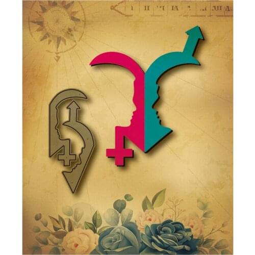 Metal cutting mold head men and women new crafts frame DIY scrapbook paper/photo card embossed decoration mold