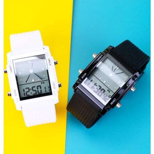 Multifunction LED Sports Men Watches Women Military Dual Display Alarm Digital Watch Wen Couple Clock Erkek Reloj Relogio