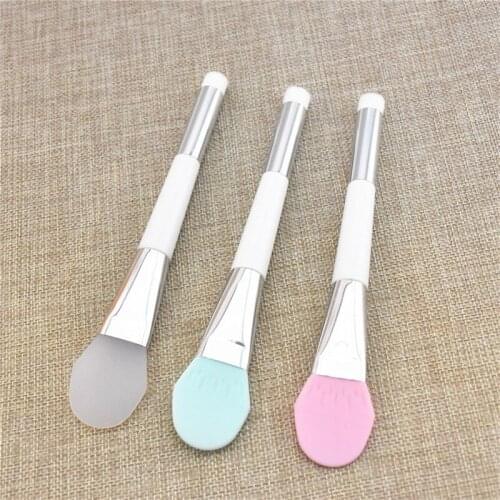Saiantth New Single Double-head Facial Mask Brush Silicone Makeup Soft Hair Coating Face Applicator Tool Nasal Washing Brushes