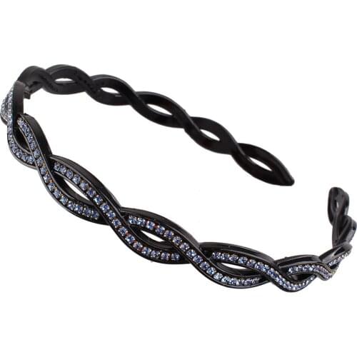 Colorful Rhinestone Flower Hair Hoop Headband Hairband for Women Girls Bezel Hair Band Hair Accessories