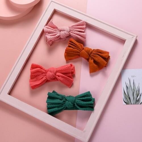 Big Bows Baby Headband Girls Nylon Hair Accessories For Children Jacquard Turban Infant Traceless Headwrap Newborn Photo Props