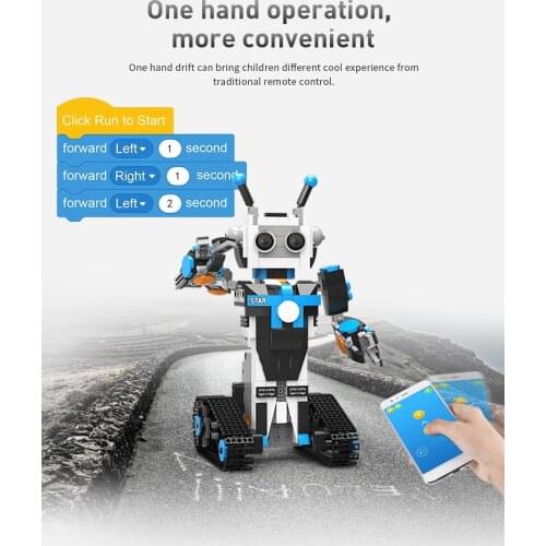 Programmable toys robot building block stem toy Learning Kit education mobile remote control birthday gift for Children Kid