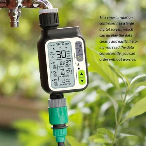 Garden Automatic Irrigation Timer Digital Faucet Irrigation Controller Adjustable Smart Watering Timer Adapter Color Random
