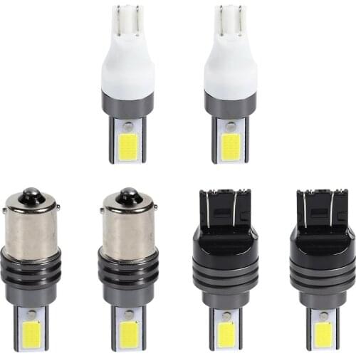 2x 10W 1000LM LED Car Tail Reverse Brake Lamp Bulbs for Daytime Running Light Power 10w Lumens 1000 Pure Aluminum Material