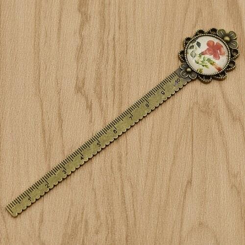10cm Antique Bronze Metal Ruler For Needlework Measuring Tool DIY Craft Multifunction Garment Measure Accessories