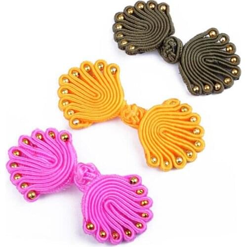 100 PCS 6.5CM Nine Beads Button Hand-Woven Traditional Chinese Frog Button National Style cheongsam buttons Female Accessories