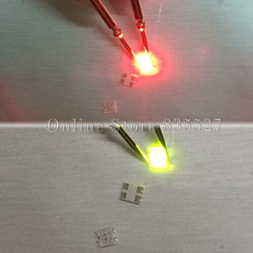 100pcs/lot lamp beads 3227 1210 1209 red + yellow ( ordinary ) green two-color double colour light-emitting diode 1206 SMD LED