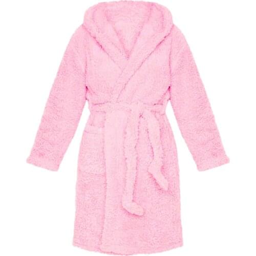 2020 New Fashion Women Long Sleeve Hooded Night-robe Solid Color Night-robe Fashion Loungewear for Women Ladies