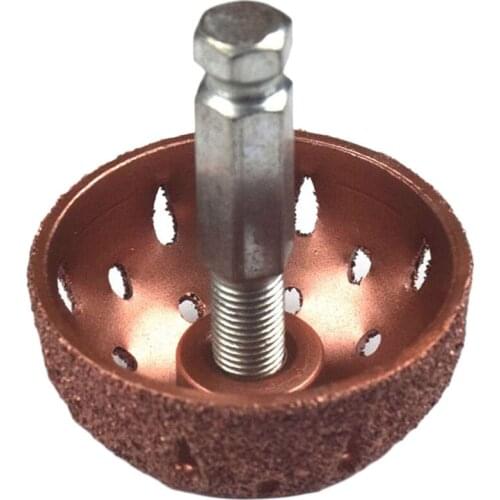 55mm Car Tire Tube Repair Tools Grinding Head W/ Hexagonal Linking Rod