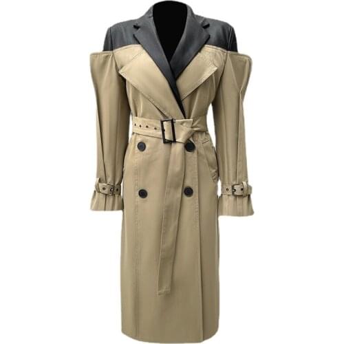 Женские кожаные тренчи Aurance China At AliExpress