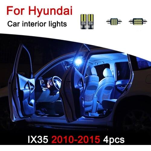 For Hyunda IX35 2010-2015 Car LED Bulbs Interior lights Rear Car interior lights Sun Visor Vanity Mirror Lights Accessories