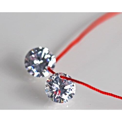 White A Hole Cubic Zirconia Stone 5mm 6mm 8mm 10mm AAAAA Zircon Pedra de Zirconia DIY Beads Supplies for jewelry diy Craft