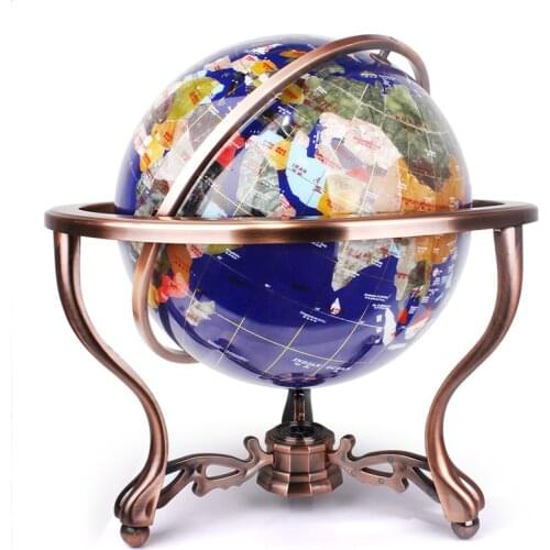 48cm LARGE-High grade business ART- 2020 home office School best Decoration handmade 3D Crystal Gemstone Globe tellurion statue