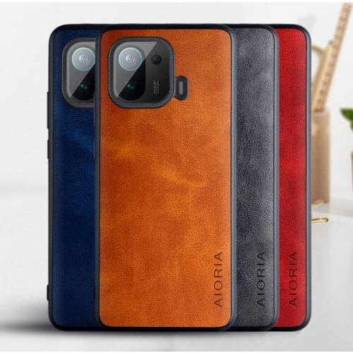 Phone Case for Xiaomi Mi 11 Pro coque Luxury Vintage leather Skin covers for xiaomi mi 11 pro case funda capa
