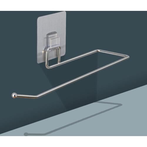 Kitchen Paper Holder Hanger Tissue Roll Towel Rack Bathroom Toilet Sink Door Hanging Organizer Storage Hook Holder