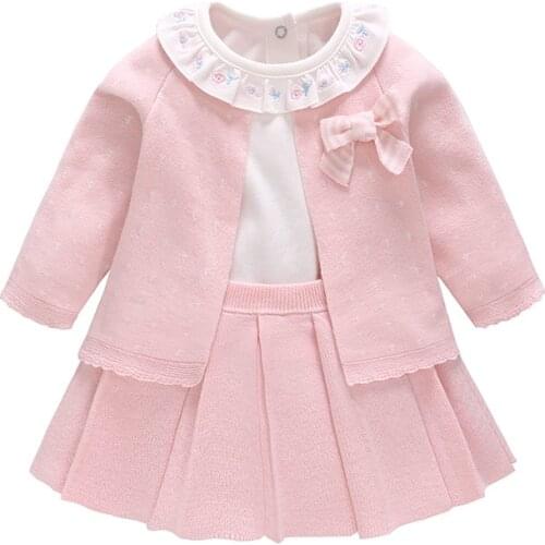 Vlinder Newborn Baby Girl Dress Baby girl clothes set Kids Party Birthday Outfits Infant Baby Girl Suspender Dress 3pcs set