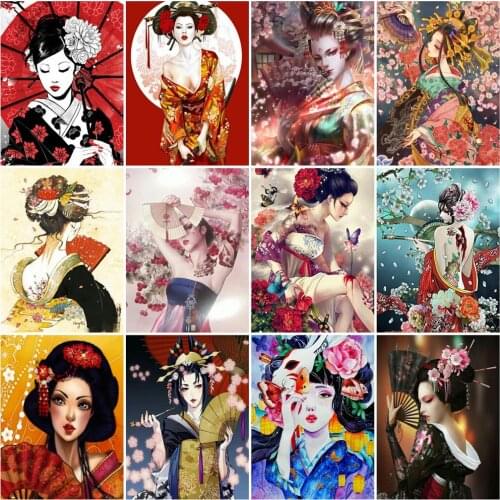 HUACAN Coloring By Numbers Girl Unique Gift DIY Frame Wall Art Pictures By Numbers Women Hand Painted For Living Room