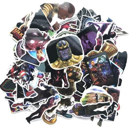 TD ZW 100pcs/pack Super hero Thanos Stickers Kids Toy Sticker for Luggage Laptop Skateboard Moto Car Guitar Fridge Sticker