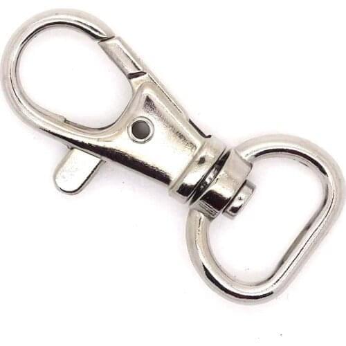 ZENTEII Matel Snap Hooks Rotary Swivel For Backpack Webbing Nickel Plated Lobster Clasps