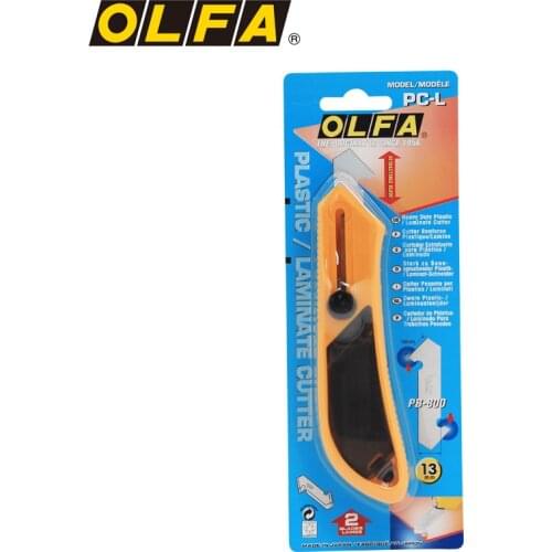 OLFA acrylic cutting plastic sheet hook knife built-in blade box knob lock PC-L/205B