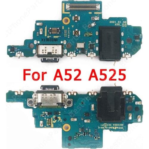 Original Charge Board For Samsung Galaxy A52 Charging Port Usb Connector Ribbon Socket Pcb Dock Repair Replacement Spare Parts