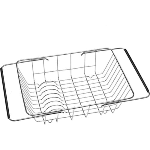 Dish Rack, Expandable Dish Drying Rack for Sink, Cabinet Countertops Stainless Steel Small Dish Drainer (Silver,1Pcs)